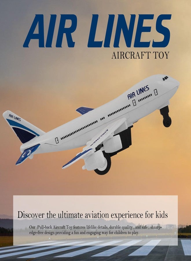 في جراسب لعبة طائرة VGRASSP للأطفال تعمل بالسحب للخلف مع قاعدة عرض - بدون حواف حادة، أجنحة ثابتة وتصميم واقعي لطائرة إيرباص | يمكن للبالغين استخدامها كزينة للطاولة - اللون حسب المتوفر - Image 2